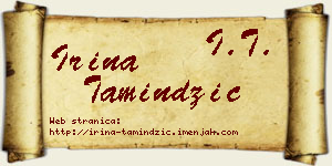Irina Tamindžić vizit kartica
